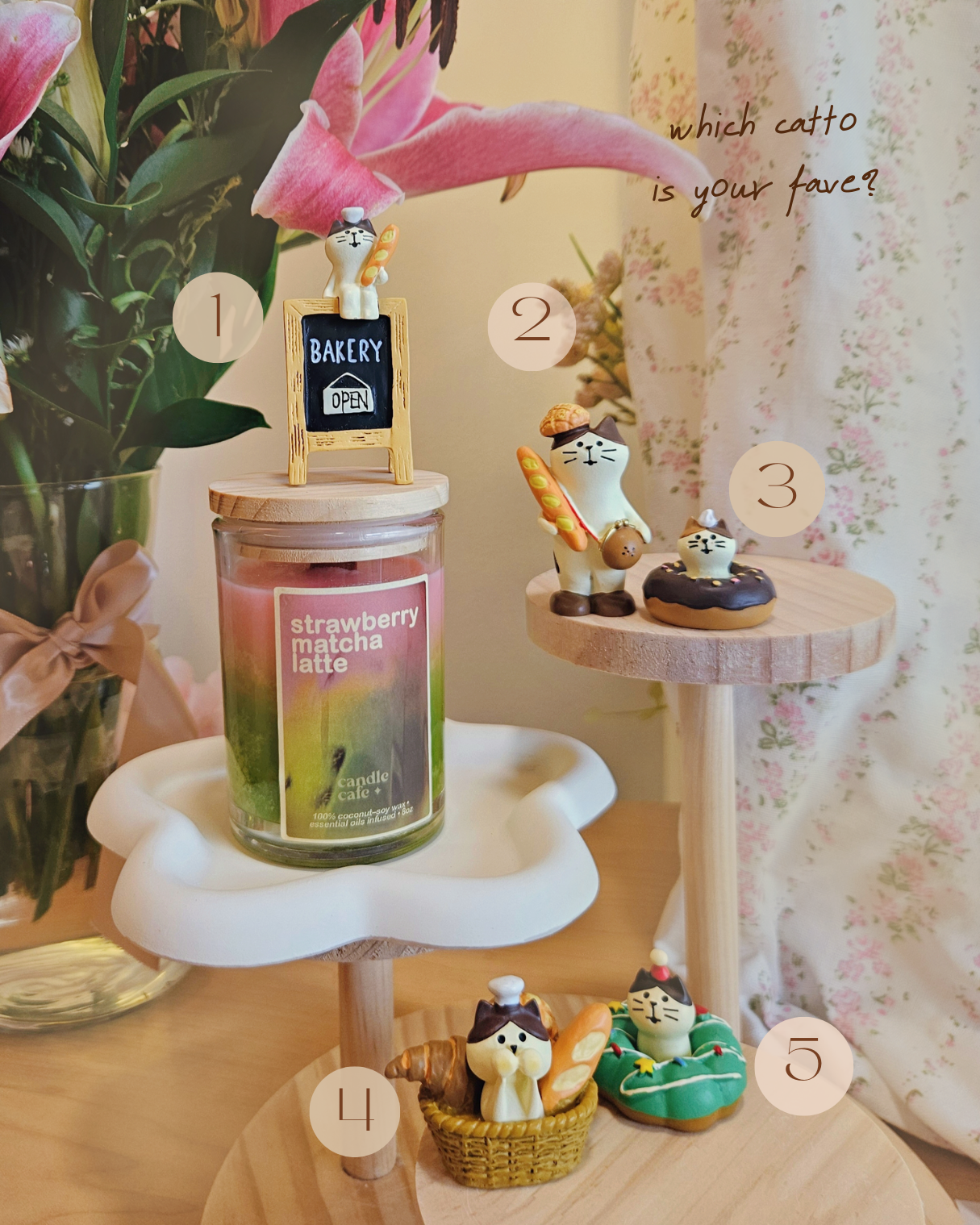 mystery cat figurine & candle lid