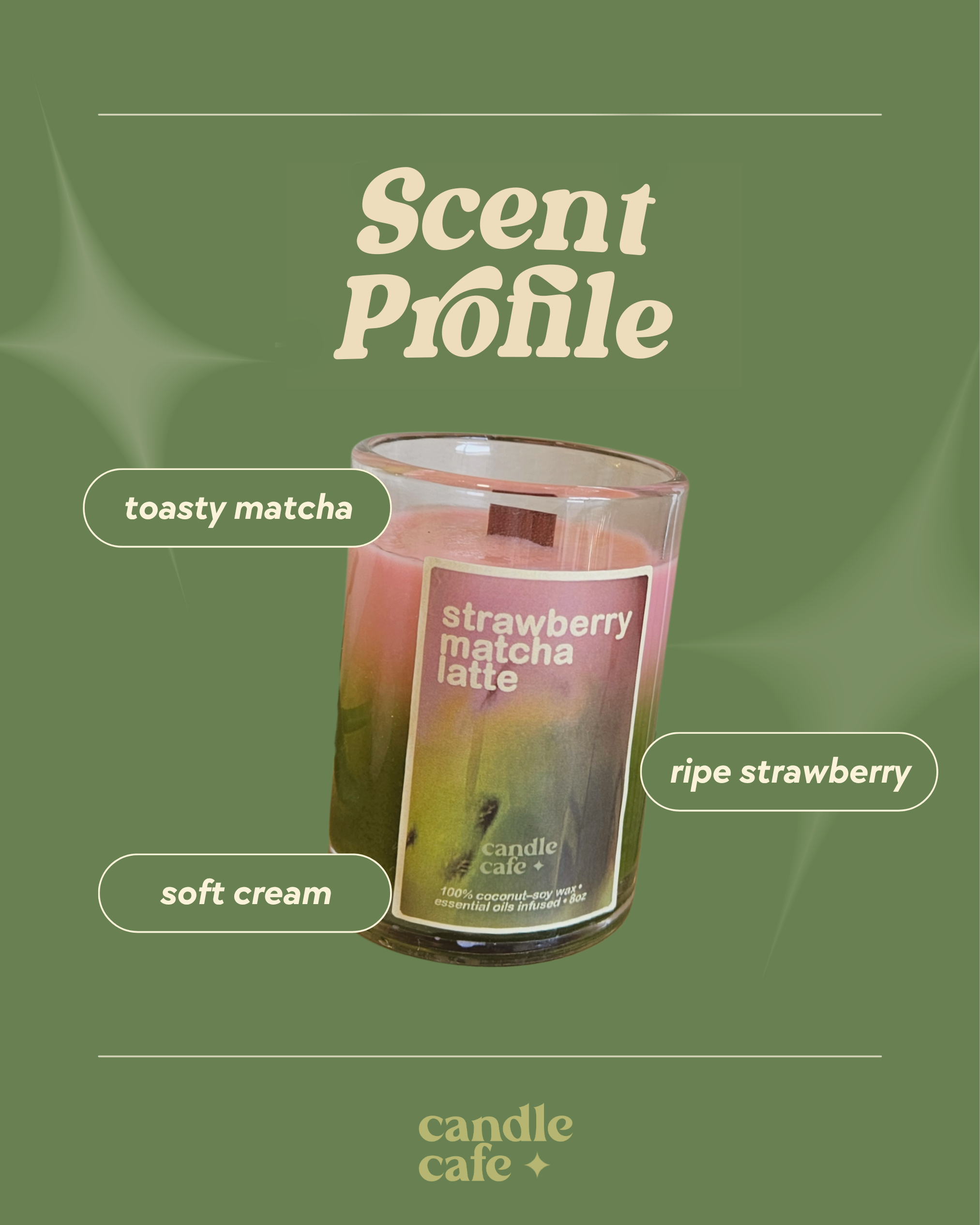 strawberry matcha latte candle [ backorder ]
