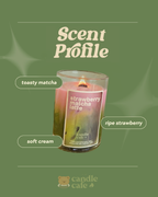 strawberry matcha latte candle