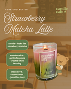 strawberry matcha latte candle